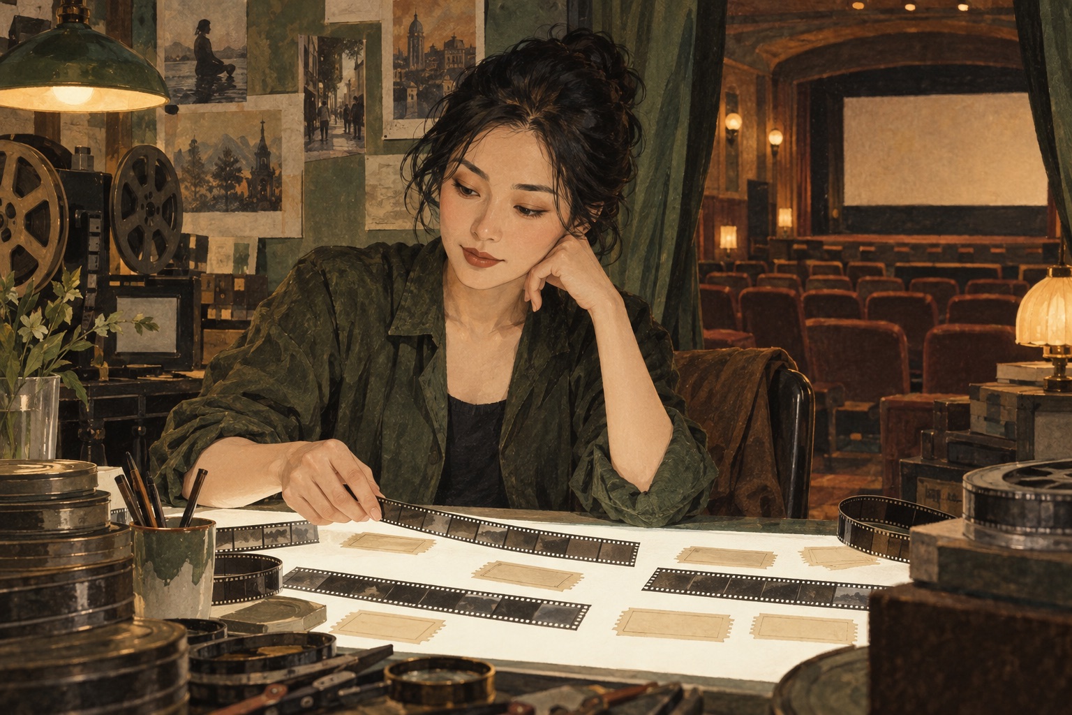 电影主题阅读插画