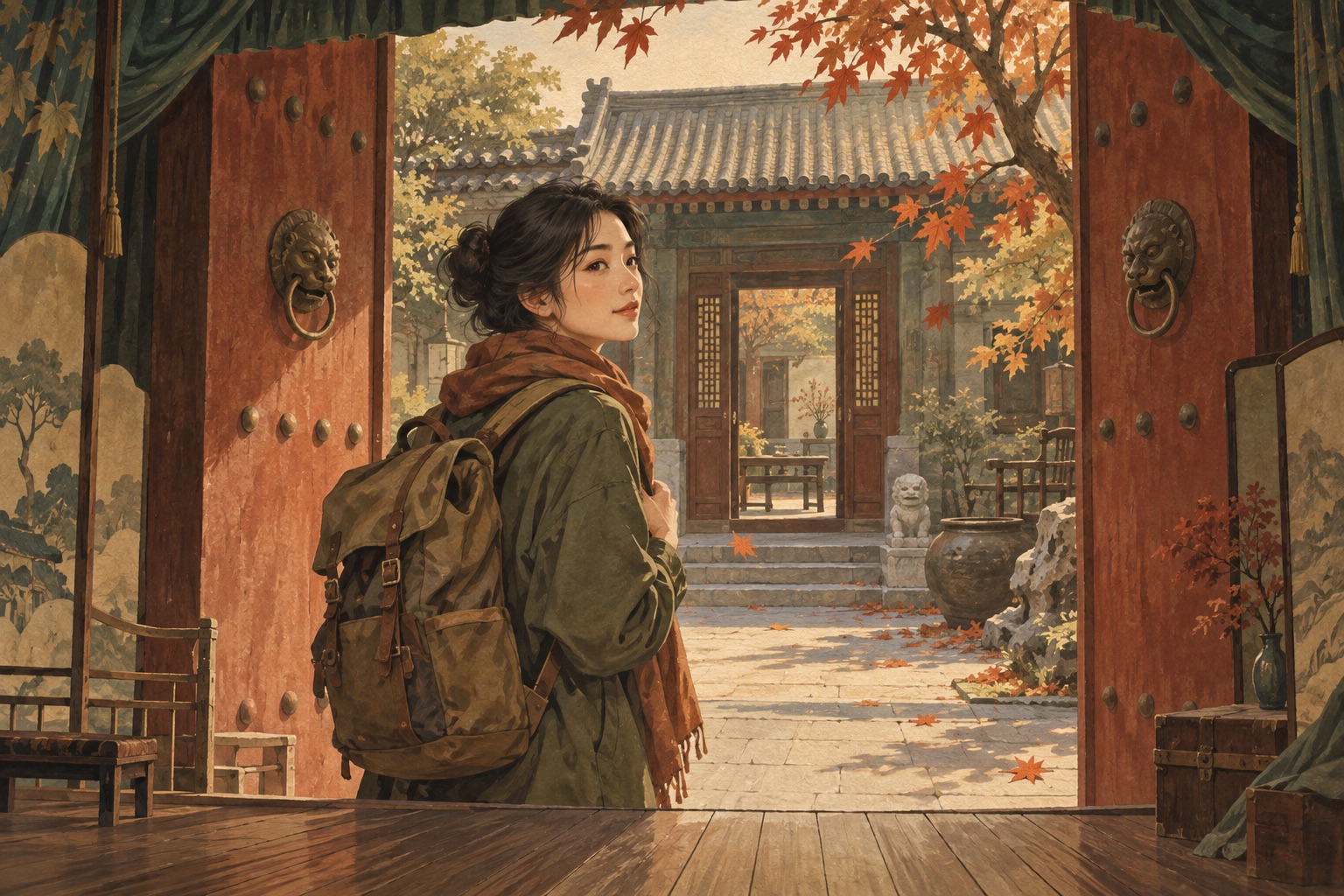 舞台主题阅读插画
